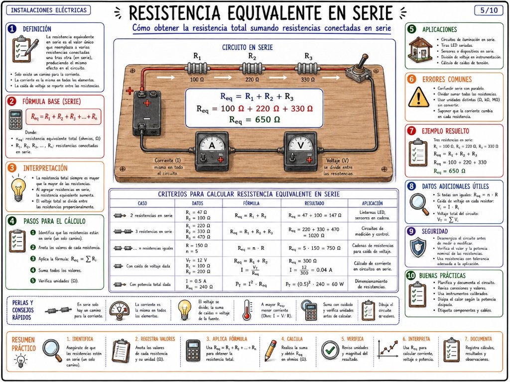 Resistencia Equivalente en Serie